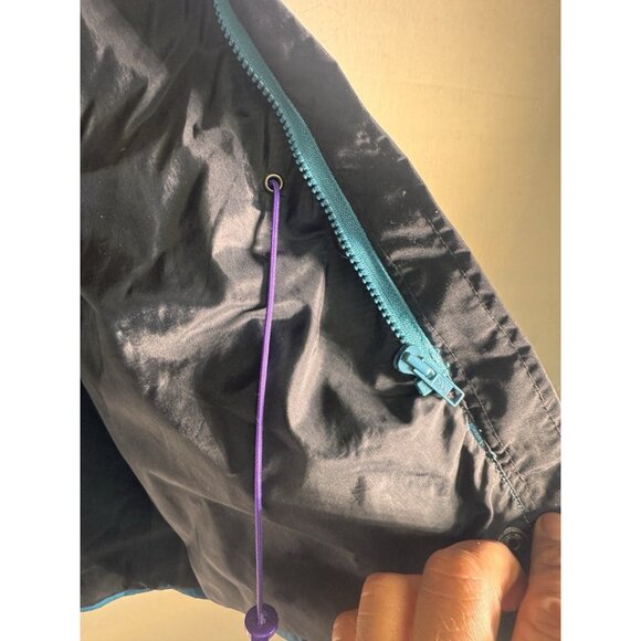 Vintage Columbia Bugaboo Ski Jacket Woman XL Teal Purple 90s Colorblock Gizzmo - Picture 7 of 16